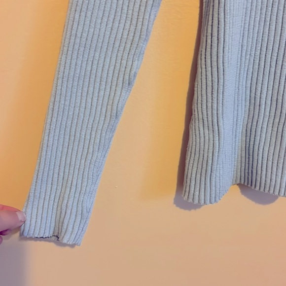 S French Connection Long Sleeve Knit Top Hole Design Knitted Sweater V Neck - Picture 7 of 9